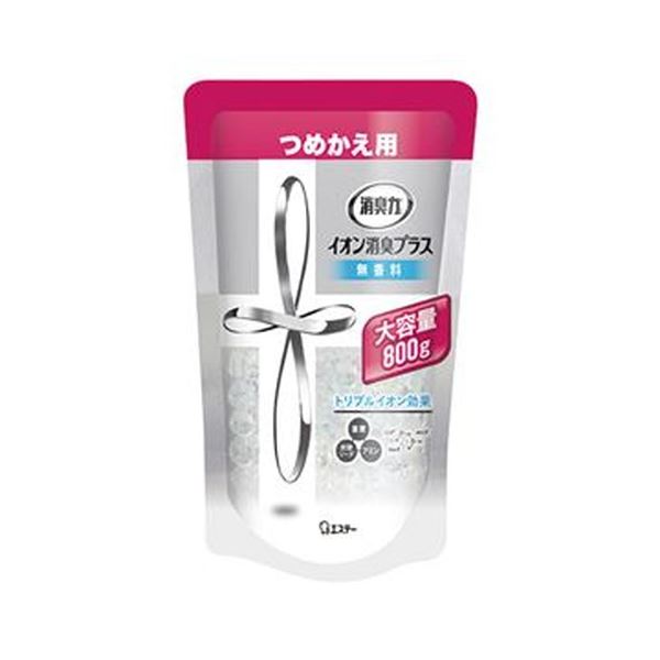 （まとめ）エステー 消臭力 クリアビーズイオン消臭つけ加える 無芳ばしさ 大静電容量つめかえ 800g 1個【×20仕掛ける】[21]