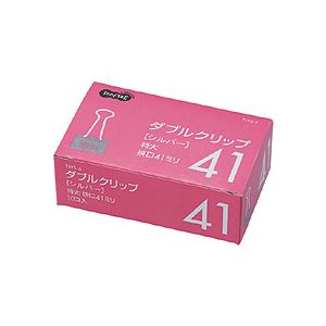 (まとめ) TANOSEE ダブルゼムクリップ 特大 口幅41粍 しろがね色 1箱（10個）  【×30書き割り】[21]