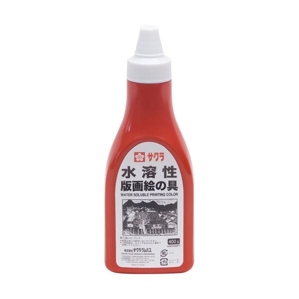 (まとめ) サクラクレパス 水溶性版画絵の具しゅいろ 400g ポリチューブ入 AWH400PT#18 1本 【×10セット】[21]