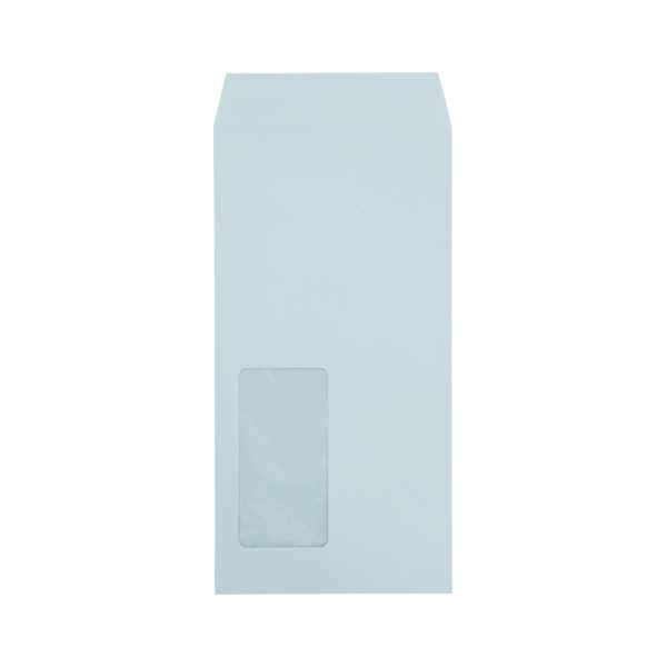 マド付封筒 80g 長3 ブルー 1000枚入 03229[21]｜家具・インテリア雑貨　カグール