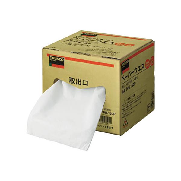 （まとめ）TRUSCO 調査報告ウエス248mm×150m ポップアップ手合い TPW-150P 1箱（1巻）【×2書き割り】[21]