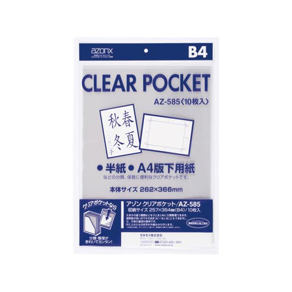 （まとめ）セキセイ アゾン せつ然たる隠し B4AZ-585 1容器に並べる(10枚) 【×20書き割り】[21]