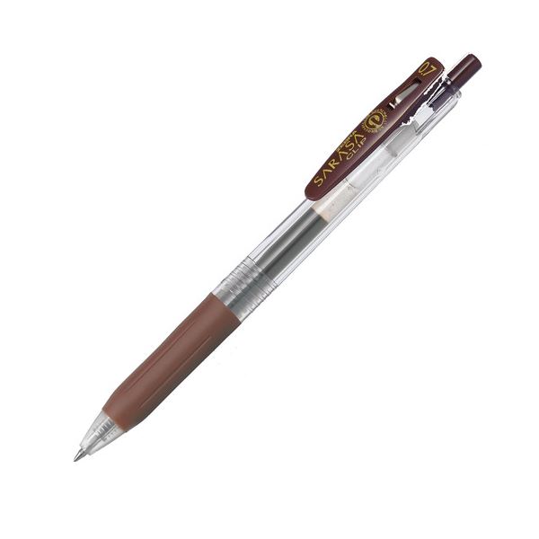 (まとめ) ゼブラ ゲルインクボールペン サラサゼムクリップ 0.7粍 茶 JJB15-E 1本  【×100書き割り】[21]