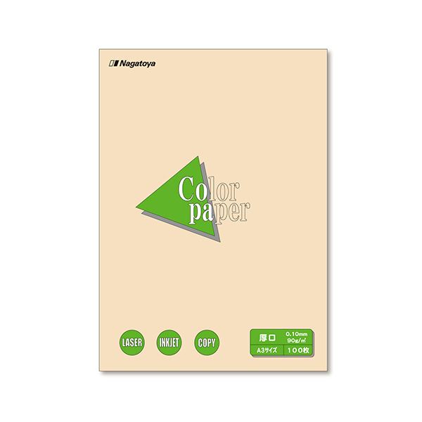 (まとめ) 長門屋商店 Color Paper A3 厚口 アイボリー ナ-1315 1冊（100枚） 【×10セット】 [21]