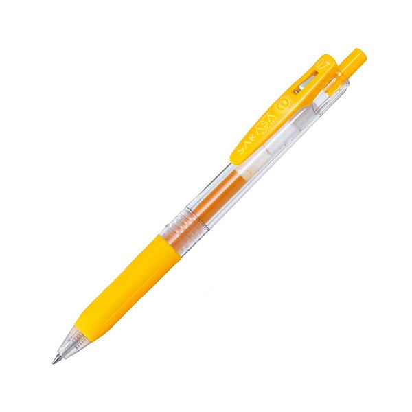 (まとめ) ゼブラ ゲルインクボールペン サラサゼムクリップ 0.7粍 黄 JJB15-Y 1本  【×100書き割り】[21]