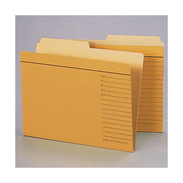（まとめ）ライオン事務器 カットフォルダー A4判A4-2F-R-20P 1パック(20冊) 【×3セット】[21]