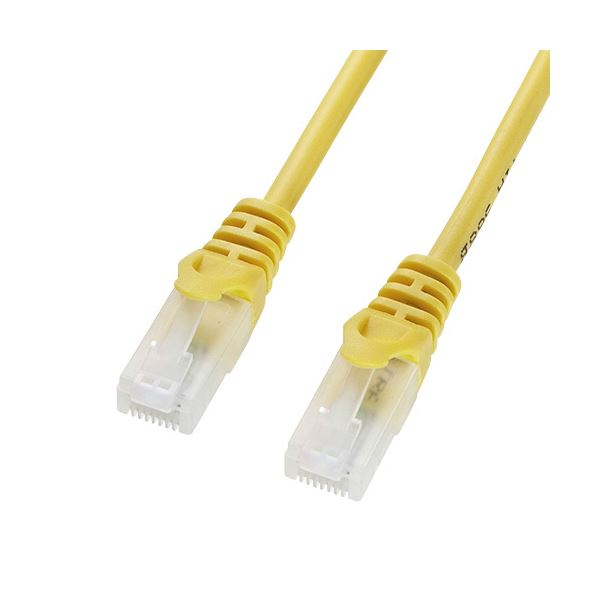 (まとめ) サンワサプライ ツメ折れ押しとどめるCAT5eLAN有線テレビ 黄色 1.0m 天使の都市-Y5TS-01Y 1本 【×30書き割り】[21]