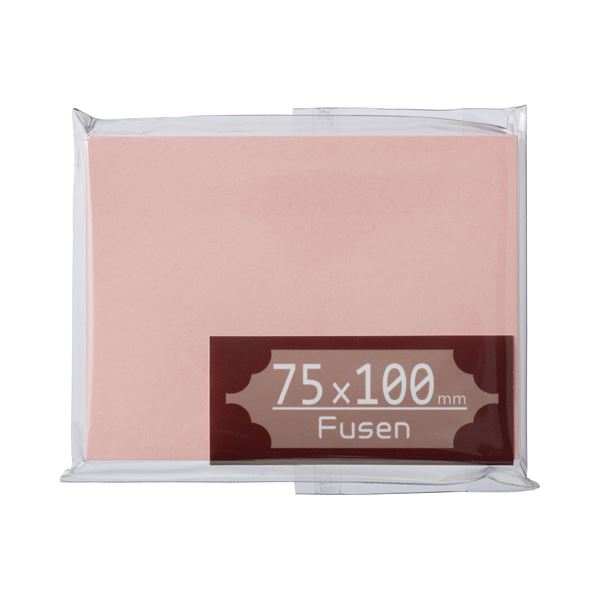 (まとめ) TANOSEE ふせん 75×100粍 桃 1冊  【×30書き割り】[21]