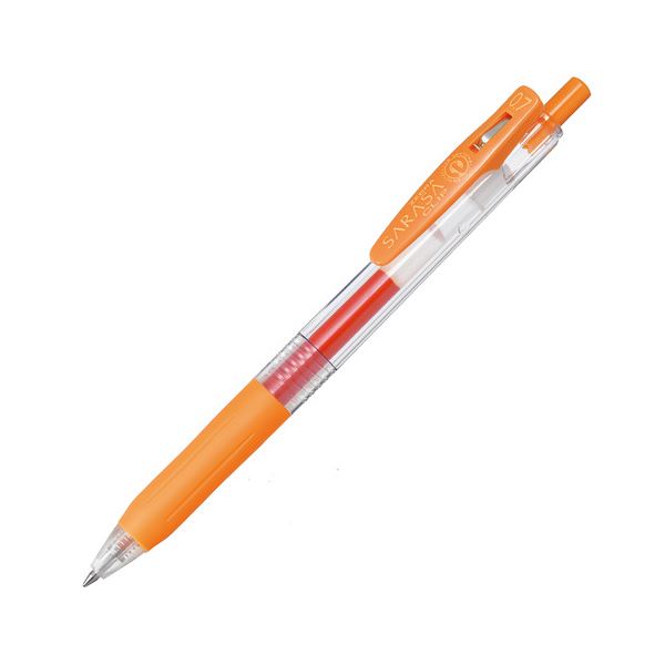 (まとめ) ゼブラ ゲルインクボールペン サラサゼムクリップ 0.7粍 オレンジ色 JJB15-OR 1本  【×100仕掛ける】[21] 文房具・事務用品-筆記具