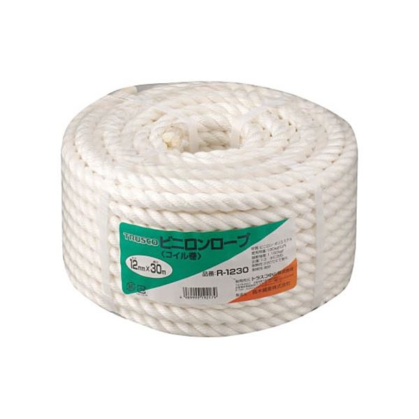 TRUSCO ビニロン縄索 12mm×30m 巻き巻 R-1230 1巻[21]
