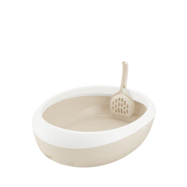（まとめ）ラプレ ネコトイレ M ホワイト (ペット用品) (×5セット）【代引不可】[21]