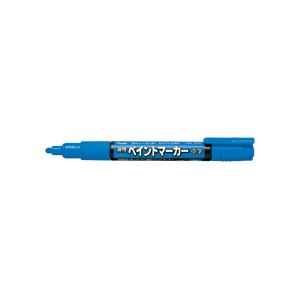 （まとめ）ぺんてる 油性ペイントマーカー 中字 青MMP20-C 1セット（10本）【×5セット】[21]