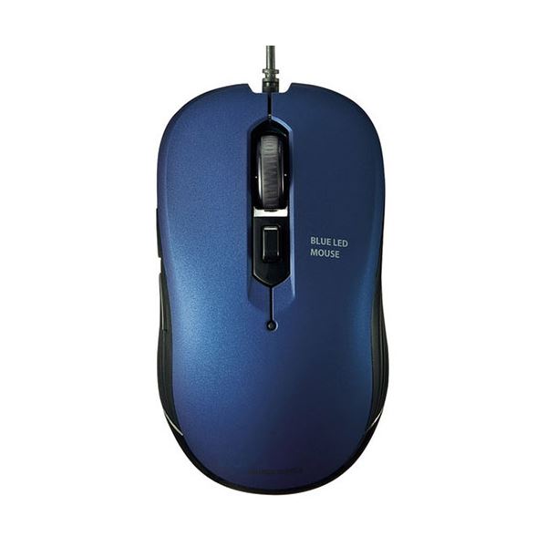 （まとめ）サンワサプライ 有線ブルーLEDマウスブルー MA-BL114BL 1個【×5セット】[21]
