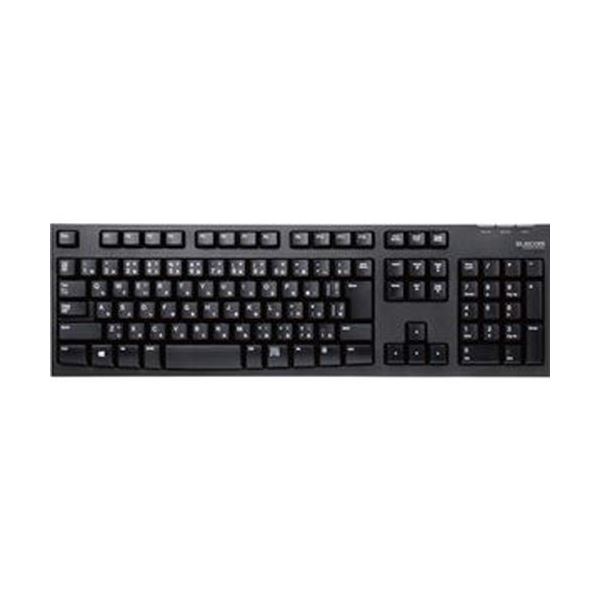 （まとめ）エレコム 2.4GHzワイヤレスフルキーボード 108足懸かり USB繋ぎ合わせる 黒いこと TK-FDM063TBK 1台【×5仕掛ける】[21]