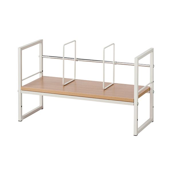 YAMAZEN デスク上ファイルラック 幅590mm ウッドナチュラル DUF-6025WNIV 1台 【組立品】[21]