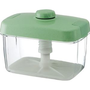 〔12個セット〕 漬物器 漬物容器 幅26cm 角型 3.9L グリーン ワンタッチロック式 リス ハイペット キッチン 台所 調理器具 [21]