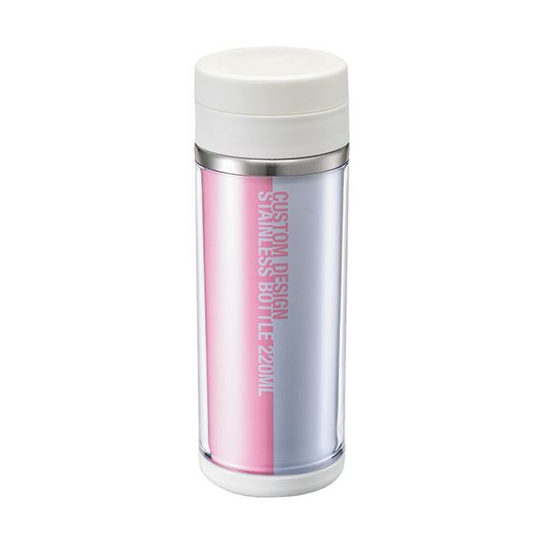 取り替えっこワークス カスタムデザインステンレスボトル 220ml 白いこと TS-0887-044 1箱(40個)[21]
