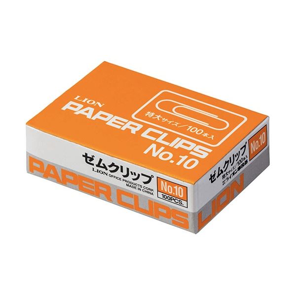 (まとめ) 百獣の王事務器 クリップ 特大 33粍 No.10-100 1箱(100本) 【×50書き割り】[21]