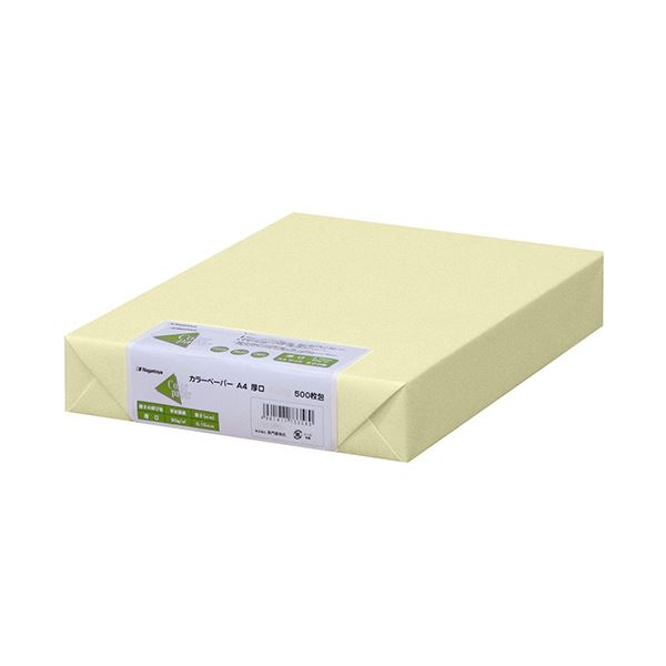 （まとめ）長門屋バス発着場 Color Paper A4厚口 檸檬 ナ-3352 1冊(500枚) 【×3書き割り】[21]