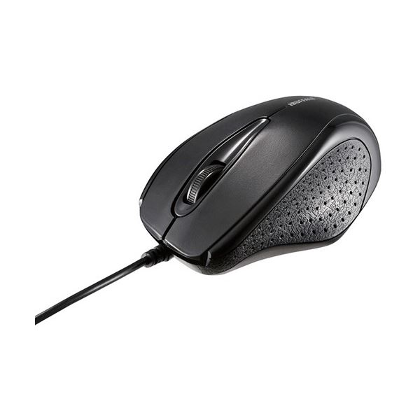 (まとめ) バッファロー 有線IR LEDマウス3ボタンタイプ 簡易パッケージモデル ブラック BSMRU21BKZ 1個 【×3セット】[21]