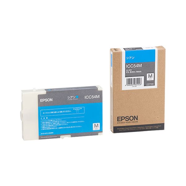 (まとめ) エプソン EPSON インキ薬莢 シアン M大きさ 州際通商委員会54M 1個  【×10書き割り】[21]