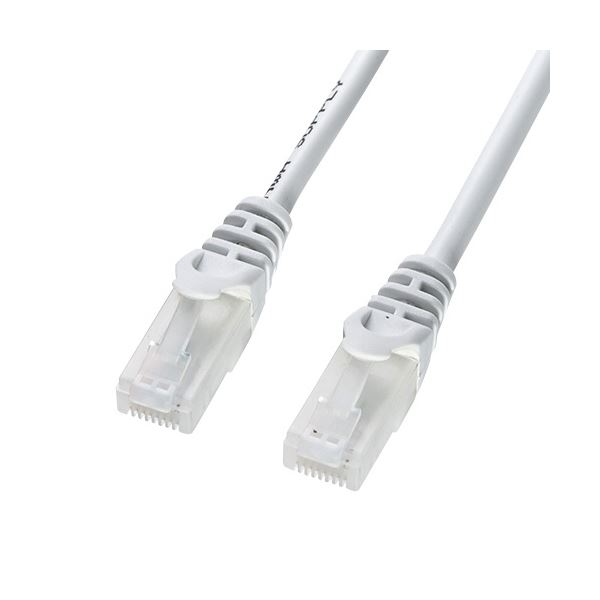 (まとめ) サンワサプライ ツメ折れ押しとどめるCAT5eLAN有線テレビ 白いこと 0.5m 天使の都市-Y5TS-005 1本 【×30仕掛ける】[21]