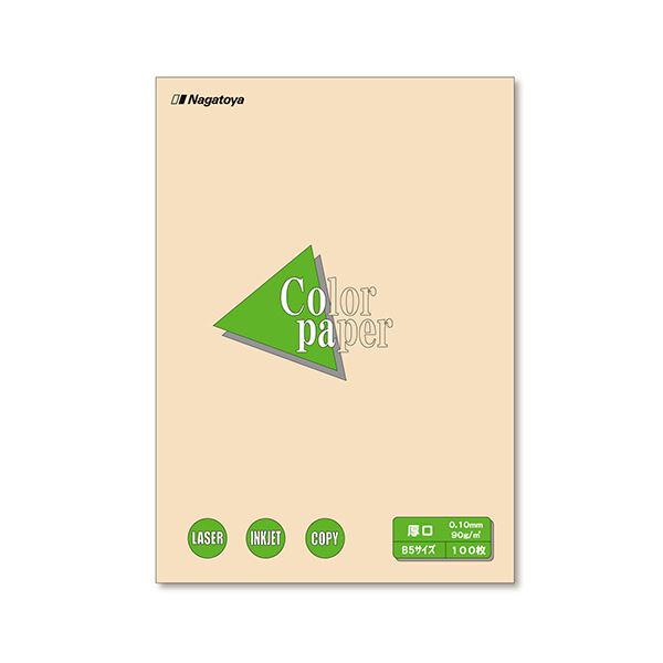 (まとめ) 長門屋バス発着場 Color Paper B5 厚口 象牙色 ナ-4315 1冊（100枚）  【×30書き割り】[21]