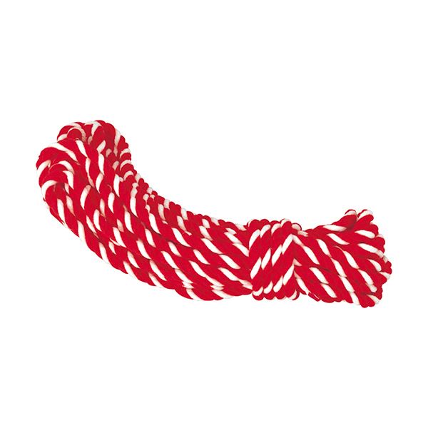 （まとめ）ササガワ 紅白ロープ アクリル製直径8mm×長さ10.5m 40-6555 1本【×5セット】[21]