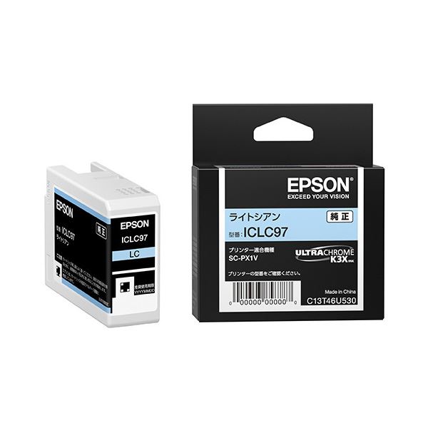 (まとめ) 【完全無欠品】 EPSON(エプソン) ICLC97 インキ薬莢 ともし火シアン 【×3仕掛ける】[21]