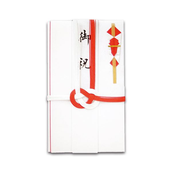(まとめ) 赤白7本 金封 短冊付 E-651 1枚  【×100仕掛ける】[21]