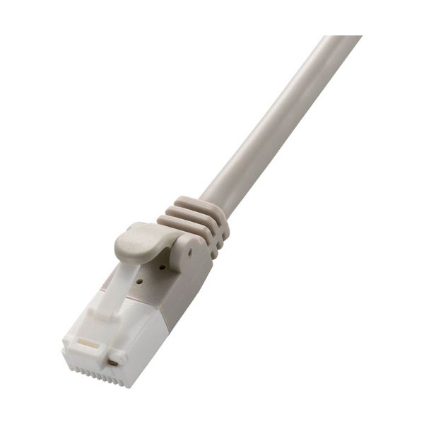 (まとめ) エレコム Cat5e相応うツメ折れ押しとどめるローカルエリアネットワーク有線テレビ ともし火薄墨色 5m LD-CTT／LG5／RS 1本  【×30書き割り】[21]