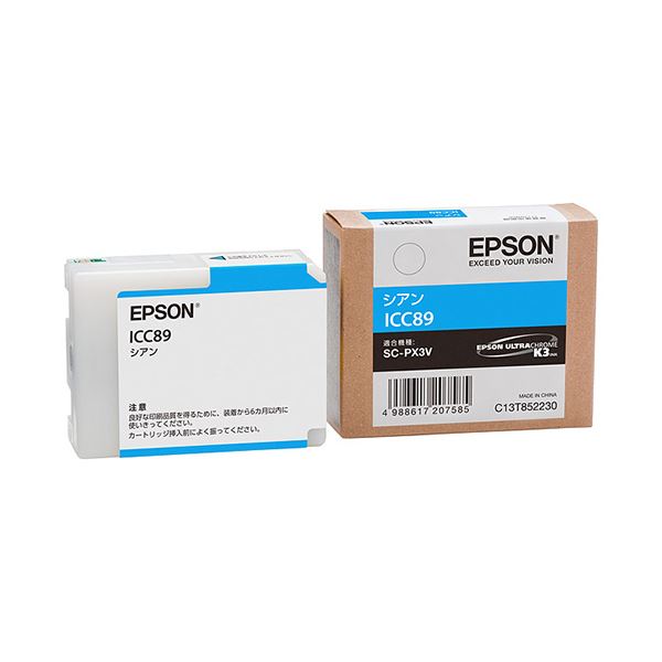 (まとめ) エプソン EPSON インキ薬莢 シアン 州際通商委員会89 1個  【×10仕掛ける】[21]