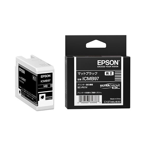 (まとめ) 【完全無欠品】 EPSON(エプソン) ICMB97 インキ薬莢 つや消し黒いこと 【×3仕掛ける】[21]