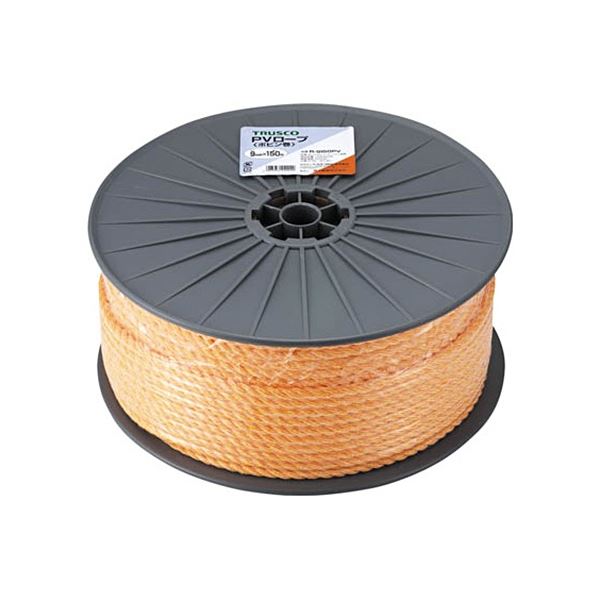 TRUSCO PV索条 9mm×150m 木管巻 黄 R-9150PV 1巻[21]