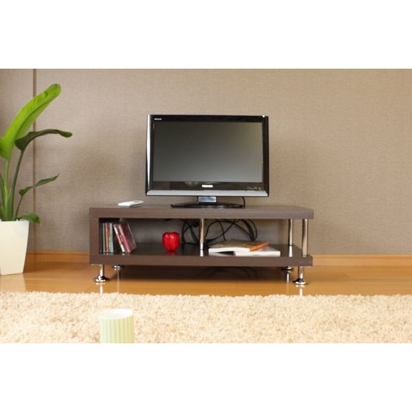 テレビ台 テレビボード 約幅90cm ダークブラウン 脚付き 背面なし仕様 オープンローボード 900 組立品 リビング [21]｜家具・インテリア雑貨　カグール