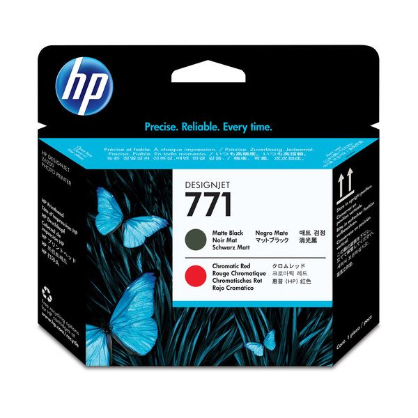 (まとめ) HP771 刷り上げる天々 つや消し黒いこと／Cr赤いこと CE017A 1個  【×10書き割り】[21]