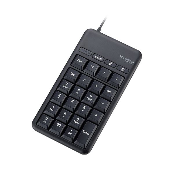 （まとめ）エレコムホットキー付き添い人USBテンキーパッド 黒いこと TK-TCM015BK 1個【×2仕掛ける】[21]