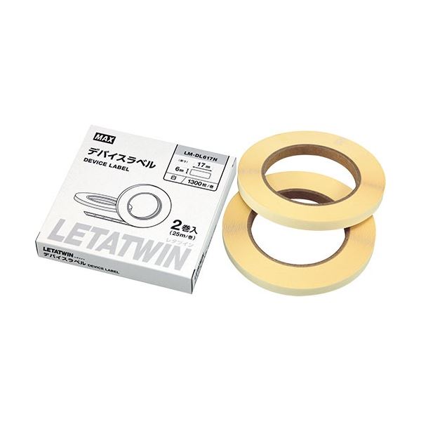 マックス レタツイン デバイス下げ札 6×17粍幅 1300枚/巻 LM-DL617N 1箱(2巻)[21]