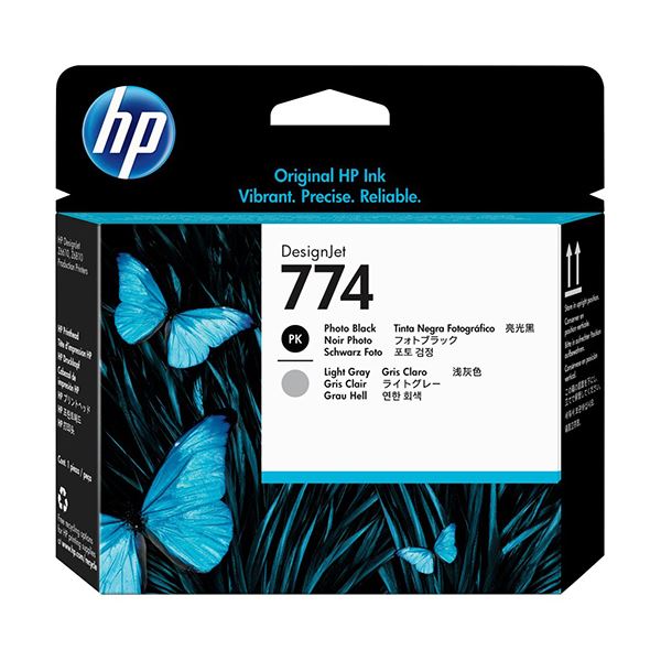 HP 774 プリントヘッドフォトブラック/点火装置薄墨色 P2W00A 1個 [21]