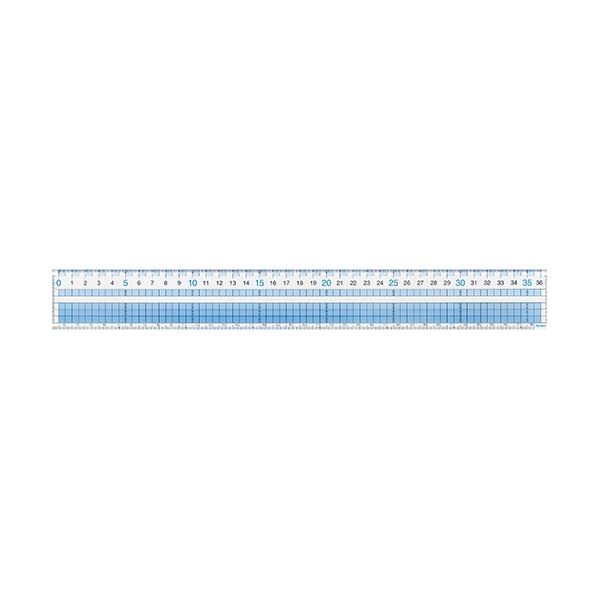 (まとめ) レイメイ藤井 見やすい方眼定規 36cm AJH408 1個 【×30セット】[21]