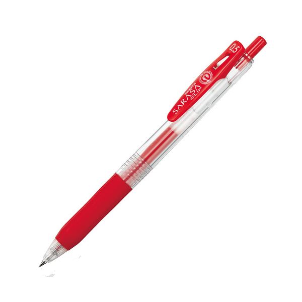 （まとめ） ゼブラ ゲルインクボールペンサラサクリップ 0.5mm 赤 JJ15-R 1セット（10本） 【×5セット】[21]