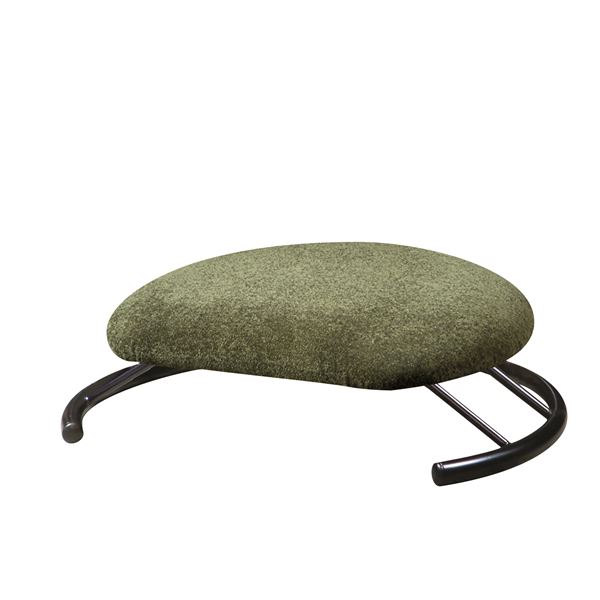 あぐら椅子/正座椅子 【モスグリーン×ブラック】 幅50cm 耐荷重80kg 日本製 スチール 〔リビング〕【代引不可】 [21]