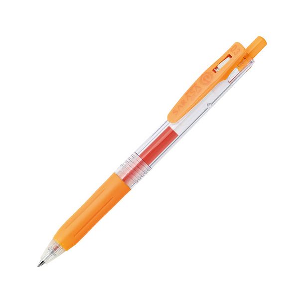 (まとめ) ゼブラ ゲルインクボールペン サラサゼムクリップ 0.3粍 オレンジ色 JJH15-OR 1本  【×100書き割り】[21]