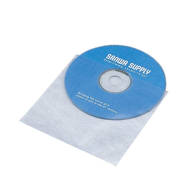 （まとめ）サンワサプライCD・CD-R用不織布容れもの FCD-F50 1容器に並べる(50枚)【×20書き割り】[21]