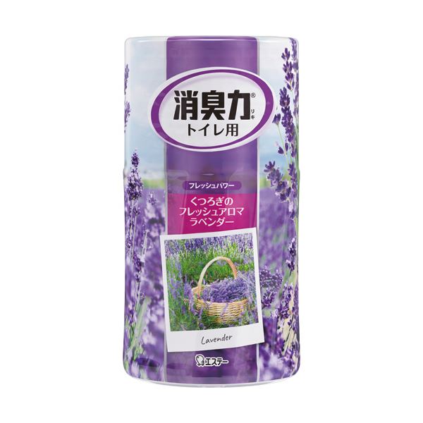 (まとめ) エステー 室内用便器の消臭力 ラベンダー 400ml 1仕掛ける(3個)  【×10仕掛ける】[21]