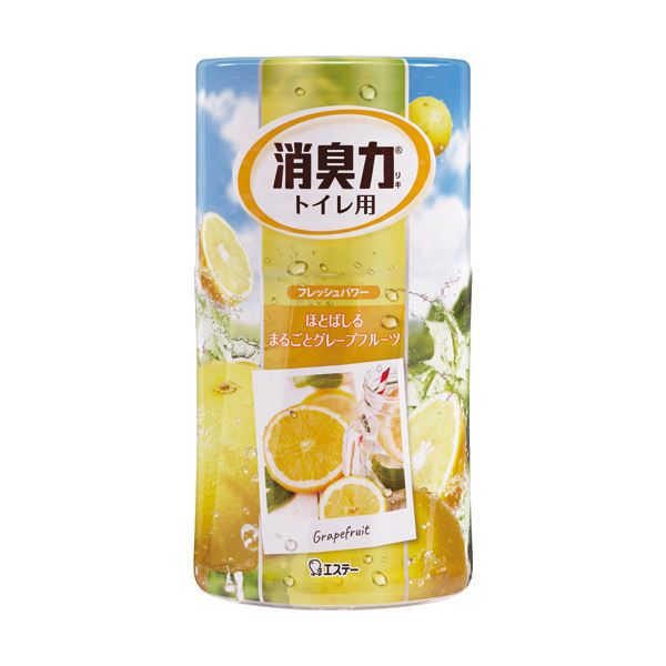 (まとめ) エステー 室内用便器の消臭力 グレープフルーツ 400ml 1仕掛ける(3個)  【×10仕掛ける】[21]