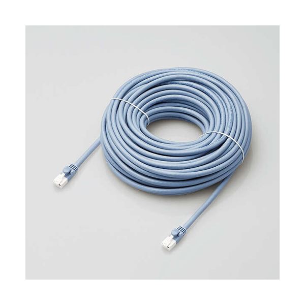 エレコム LANケーブル/CAT6A対応/EU RoHS指令準拠/爪折れ防止/簡易パッケージ仕様/20m/ヨリ線/ブルー LD-GPAT/BU20/RS[21]