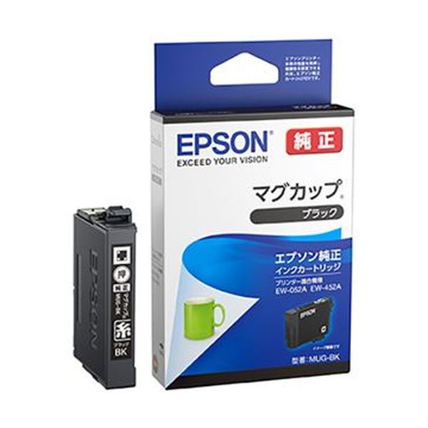 （まとめ）エプソン インキ薬莢 コップ 黒いこと MUG-BK 1個【×5仕掛ける】[21]