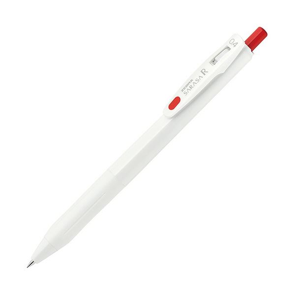 (まとめ) ゼブラ ゲルインクボールペン サラサR 0.4mm 赤 (軸色：白) JJS29-R1-R 1本 【×50セット】[21]