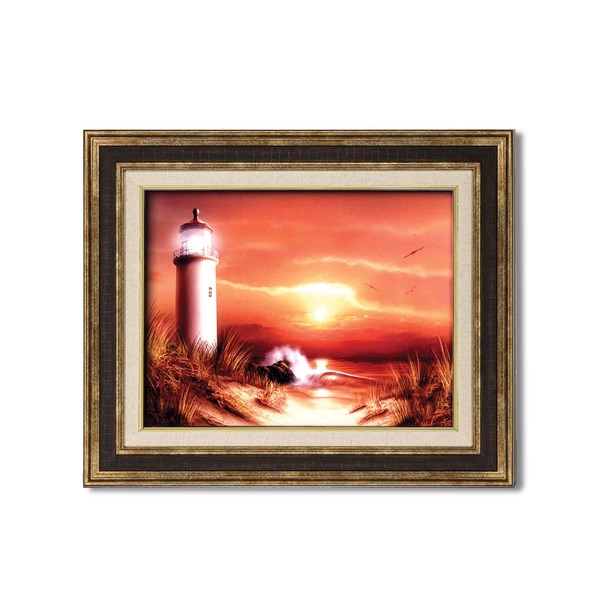 〔 額装品 〕 世界の名画 ダークブラウンアンティーク額 F6 アラン・ギアナ絵画額「グッドデイ」 フレーム 額縁 額[21]